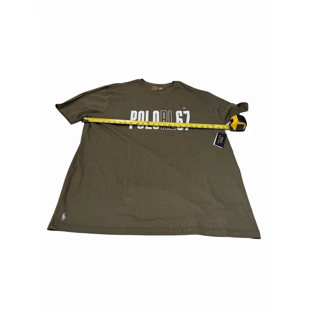 Polo Ralph Lauren M Print Shop Graphic Logo T-Shirt Green 2XLT NWT